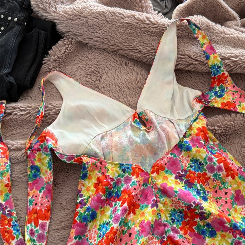 For Love And Lemons Colorful Floral Womens Dress small - Picture 6 of 12